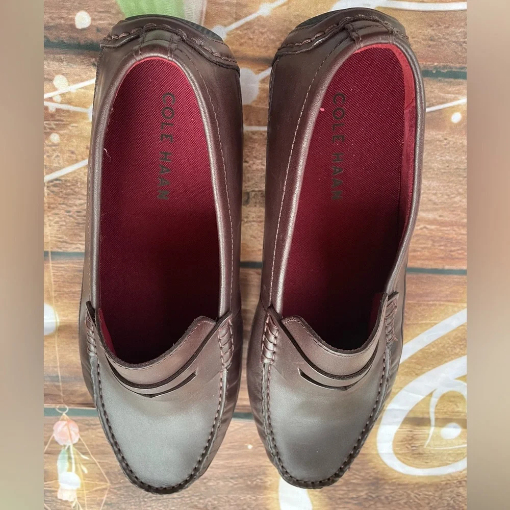 Cole Haan Brown Leather Penny Loafers